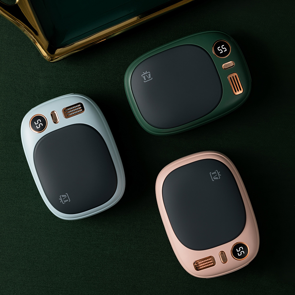USB Portable Double-sided Heating Hand Warmer Mobile Power Bank - Image 2