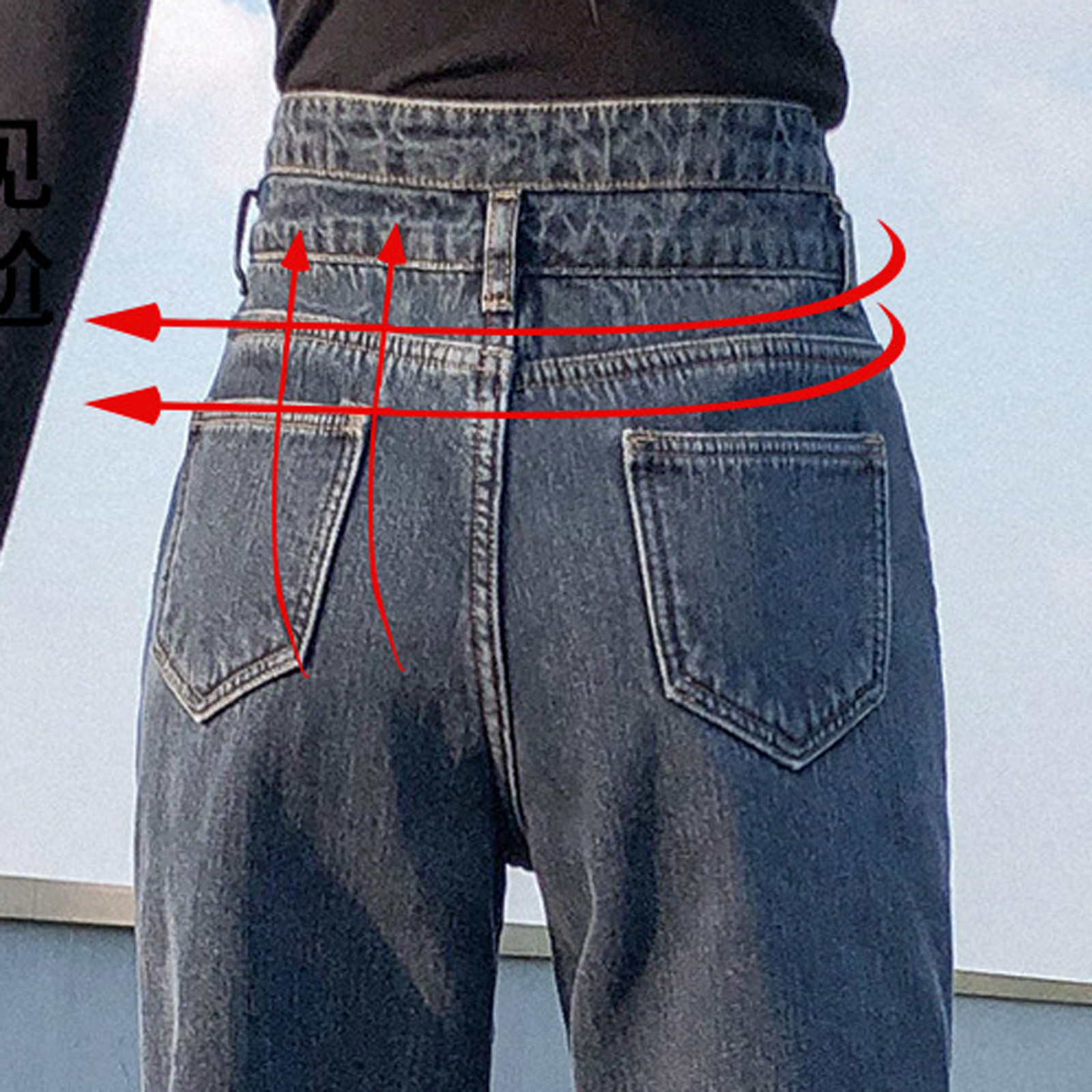 Winter New High-waist Double-breasted Loose Harem Pants