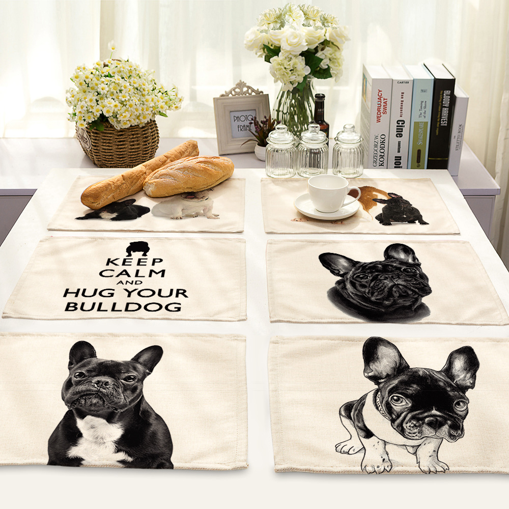 French Bulldog Dog Series Printed Placemat