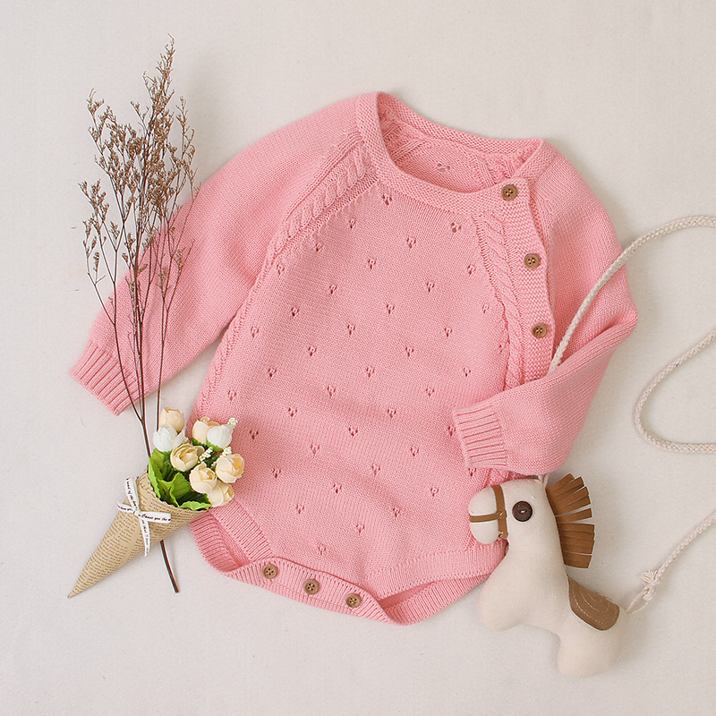 Boys And Girls In Pure Color Knitted Bag Fart Ha Clothes