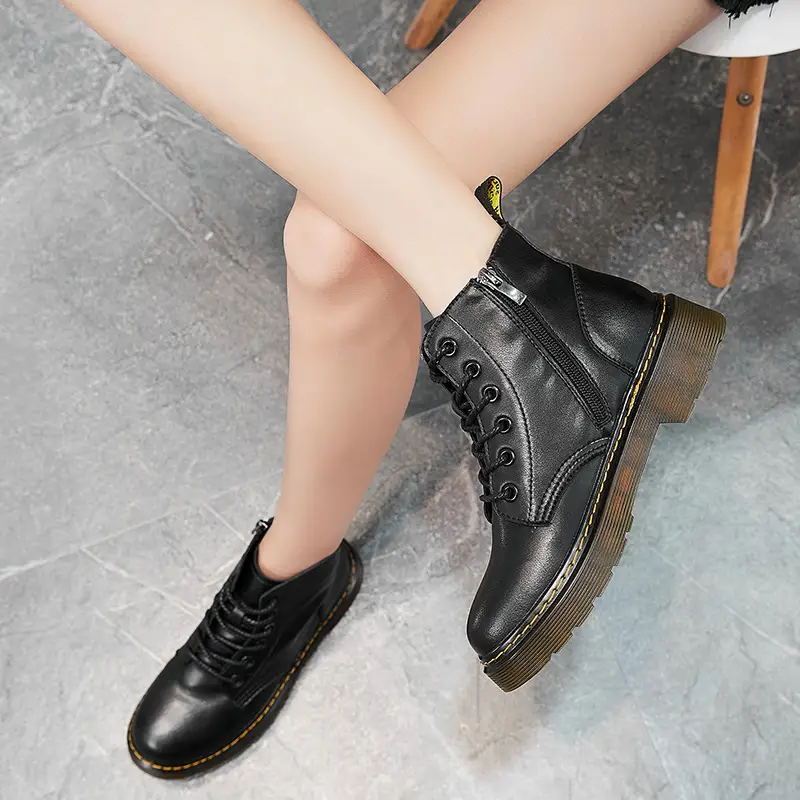 New All-Match British Style Short Boots Women