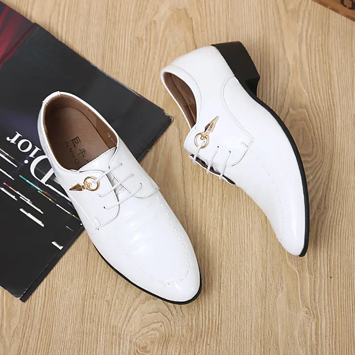 Formal Mens Dress Shoes Genuine Leather Black Luxury Wedding