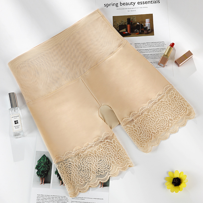 High Waist Flat Leg Abdomen Pants Postpartum Shaping Body Pants Skin Colour - Shop at LoveMi