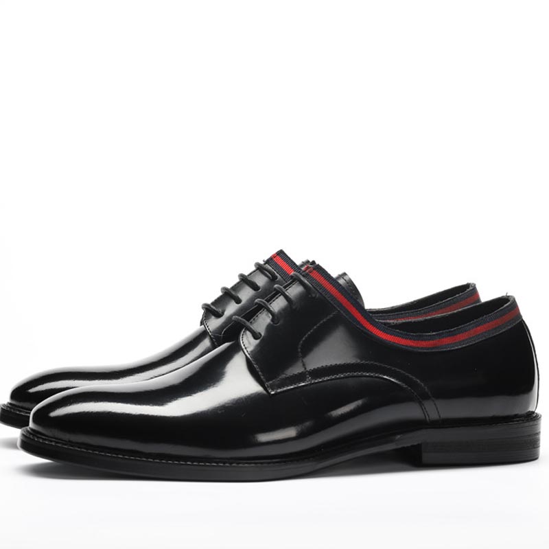 Top Layer Cowhide Business Low-Cut Lace-Up Shoes