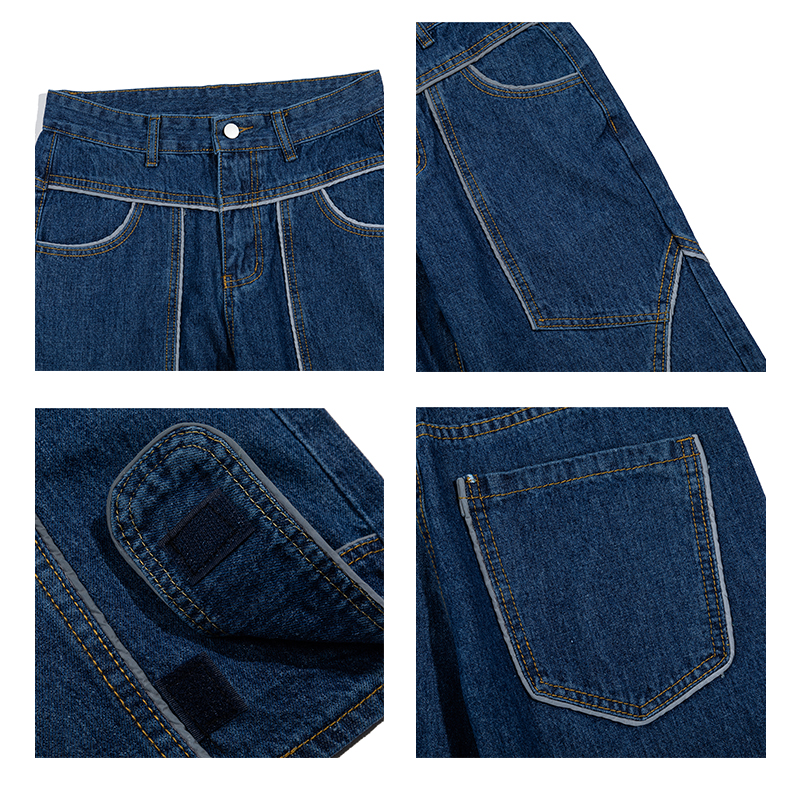 Straight Loose Jeans With Irregular Raw Edges