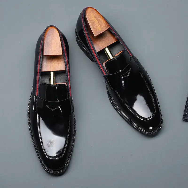 Men's British Splicing Set Foot Business Formal Shoes