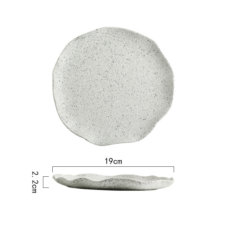 Leaf Edge Ceramic Plate Family Plate Dish Set 7 Inch - Shop at LoveMi