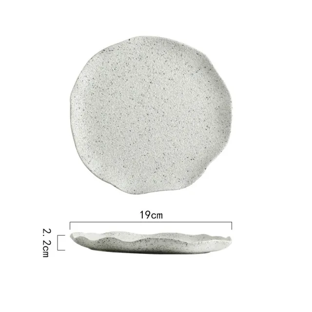 Leaf Edge Ceramic Plate Family Plate Dish Set 7 Inch - Shop at LoveMi