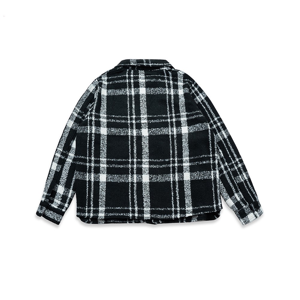 High Street Check Drop Shoulder Loose Trendy Shirt