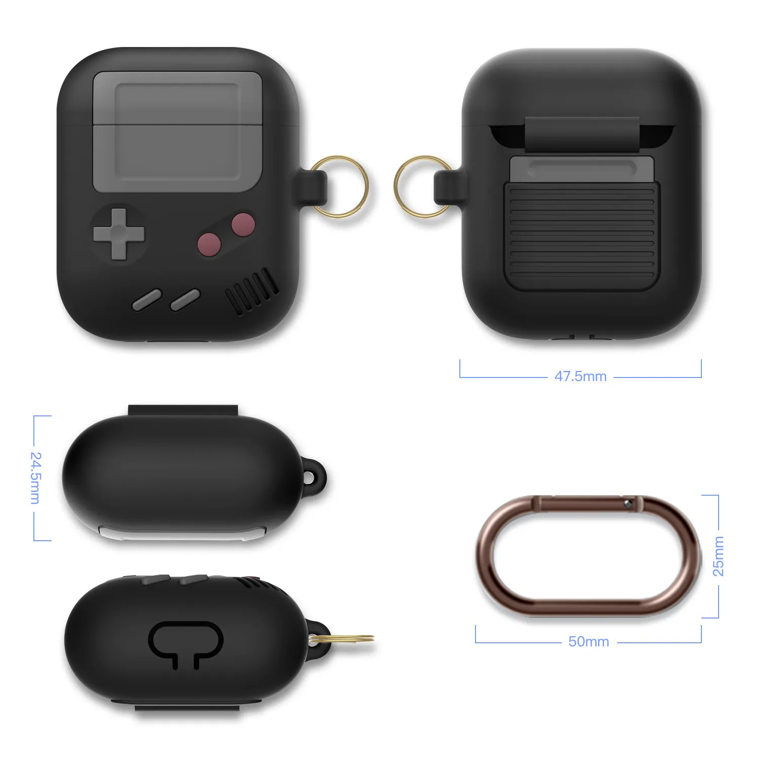 Compatible with Apple, Silicone Cover Case For Airpods Case Cover Compatible With For Airpods Pro Case Classic Game Player Design Case With Keychain – image 3