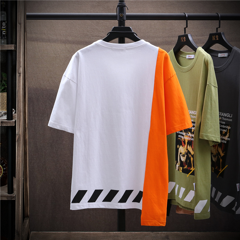 Short-Sleeved T-shirt Men's Summer Trend Casual Loose Round Neck