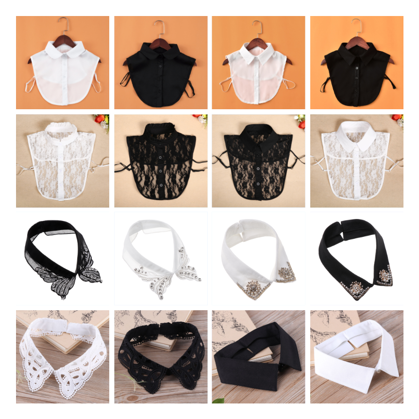 New Ladies Retro Detachable Cotton Lace Fake Collar