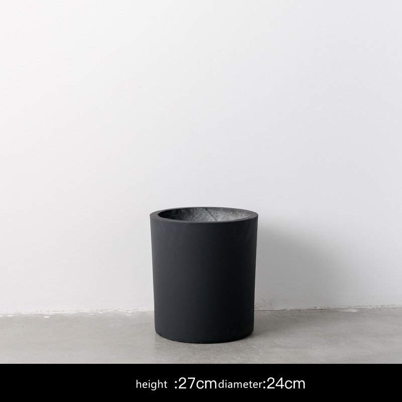 Nordic Style Cement Flowerpot Black And White