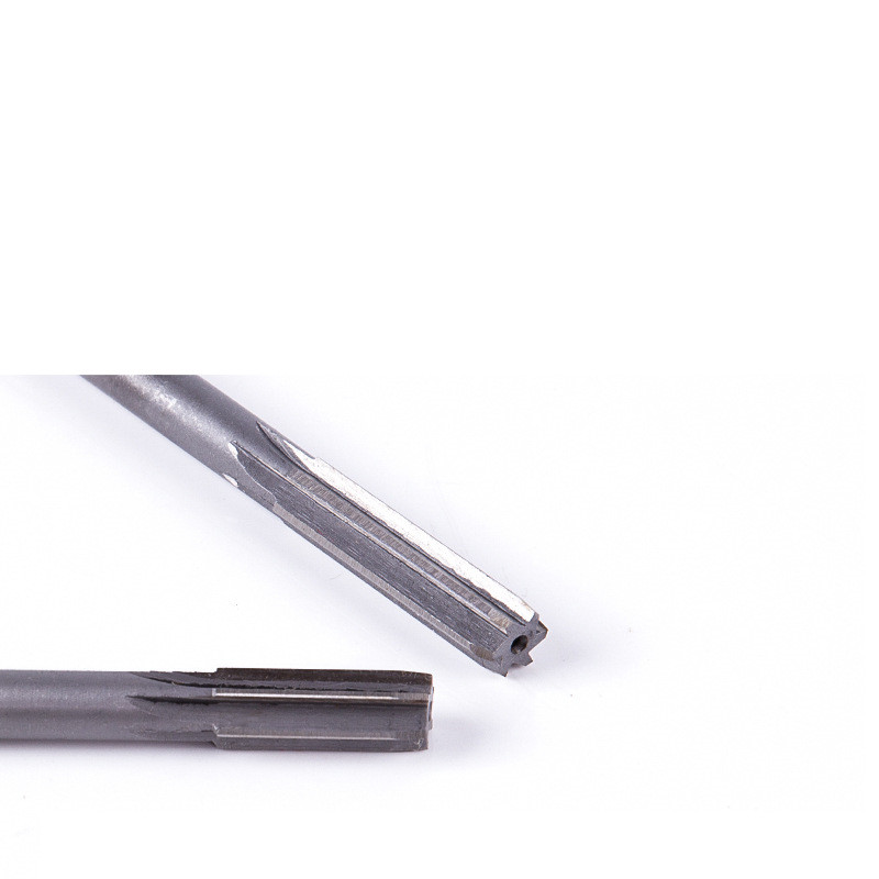 High-speed Steel High-precision Spiral Inner Hole White Steel Alloy Straight Shank Reamer