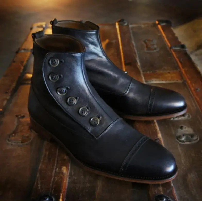 Autumn New Low Heel Men's Business Boots