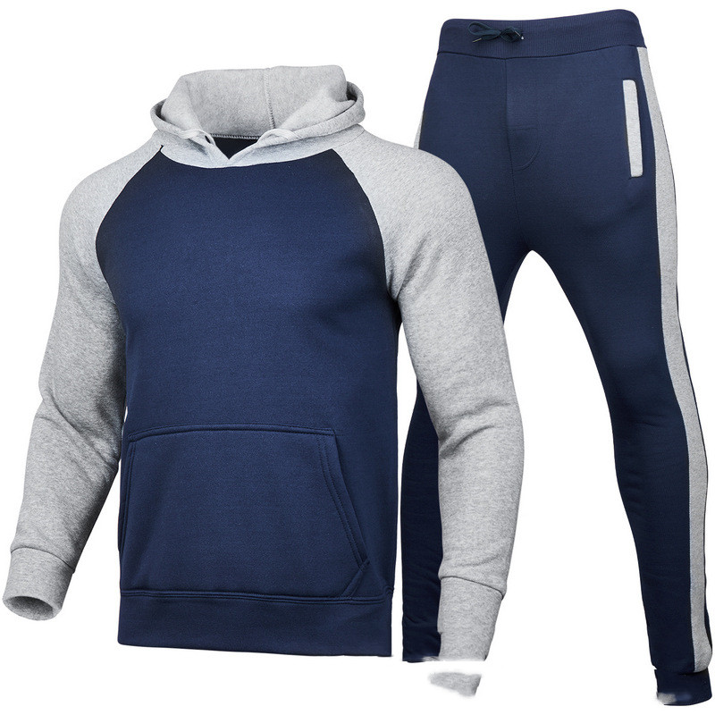 Men's Raglan Sleeve Sports Suit Stitching Sweater