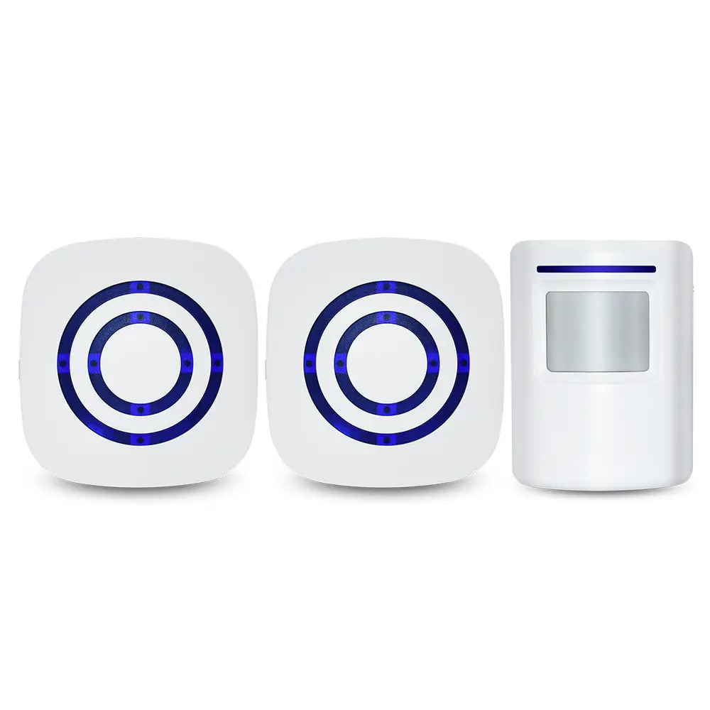Wireless Motion Sensor Doorbell and Welcome Alarm with Plug-in Receiver — Two chain one, EU
