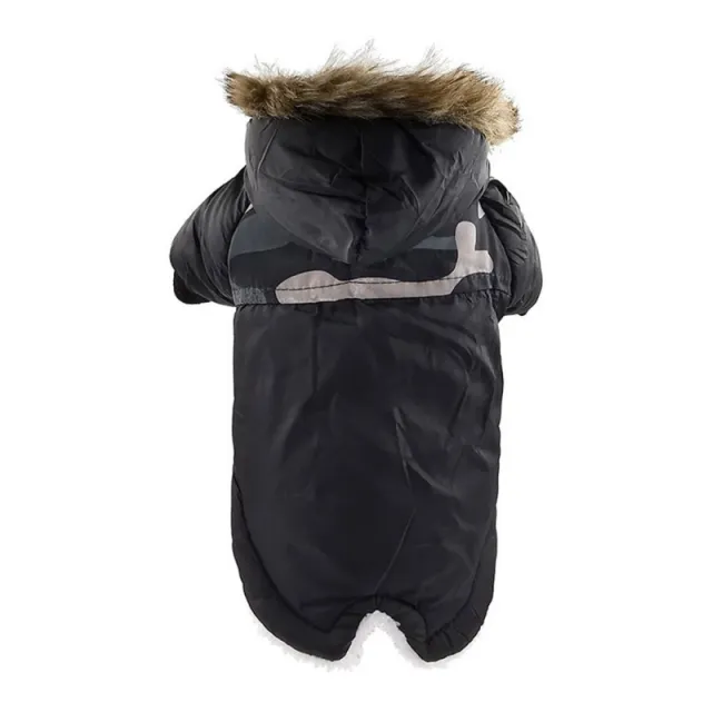 Dog Clothes Winter Thickened Warmth Cotton Pet Dogs Coat Jacket Black - Shop at LoveMi