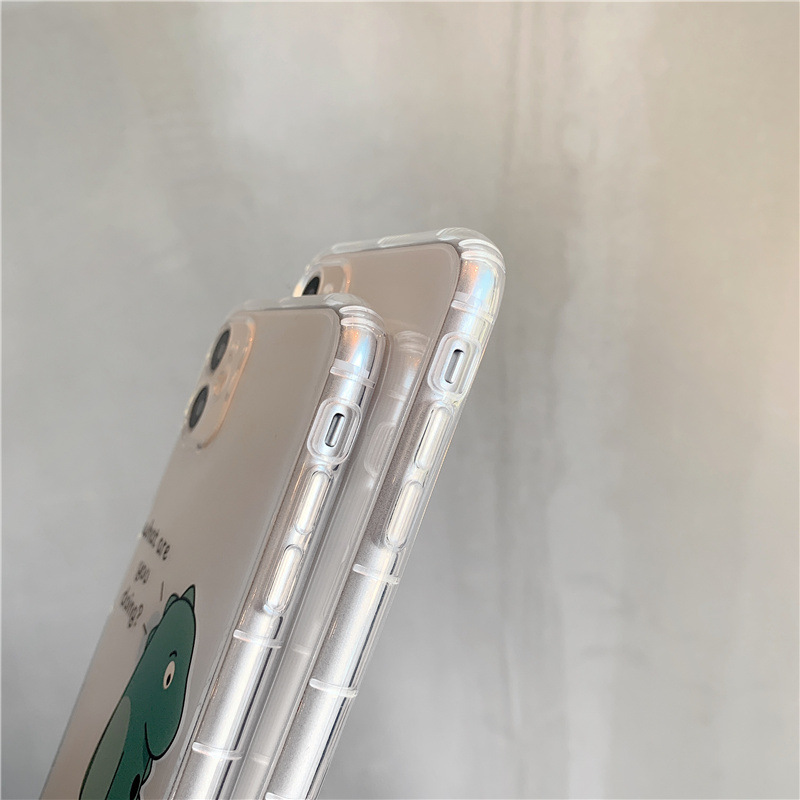 Simple Transparent Airbag Anti-fall Mobile Phone Case Protective Cover For Cute Couples - Image 3