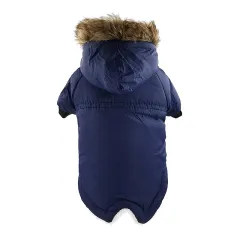 Dog Clothes Winter Thickened Warmth Cotton Pet Dogs Coat Jacket - Blue - View 1