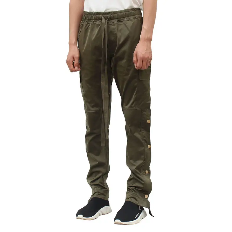 European and American Side Velcro Buttoned Trousers