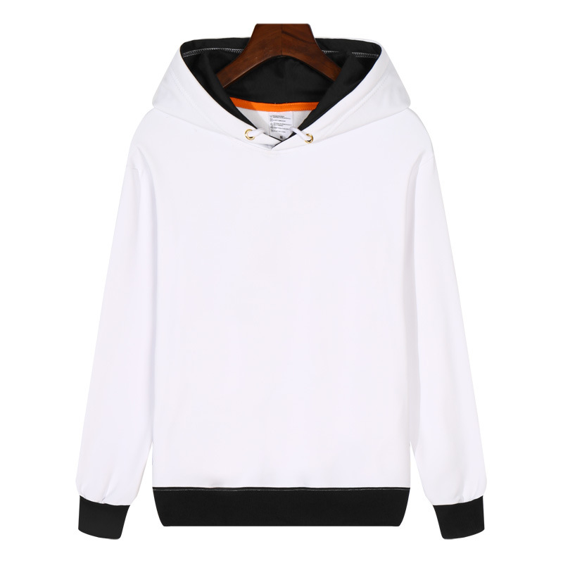 Long Sleeves Plus Fleece Pullover Hood Solid Color