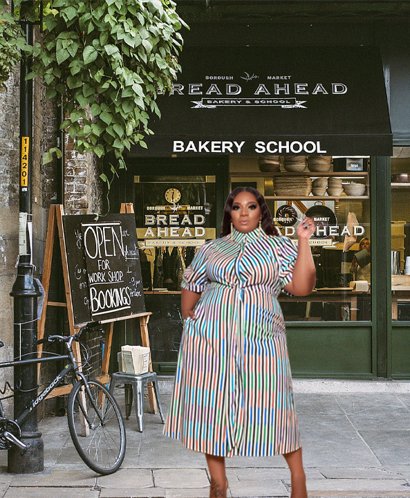 Striped Contrast Printing Long-Sleeved Shirt Plus Size Dress