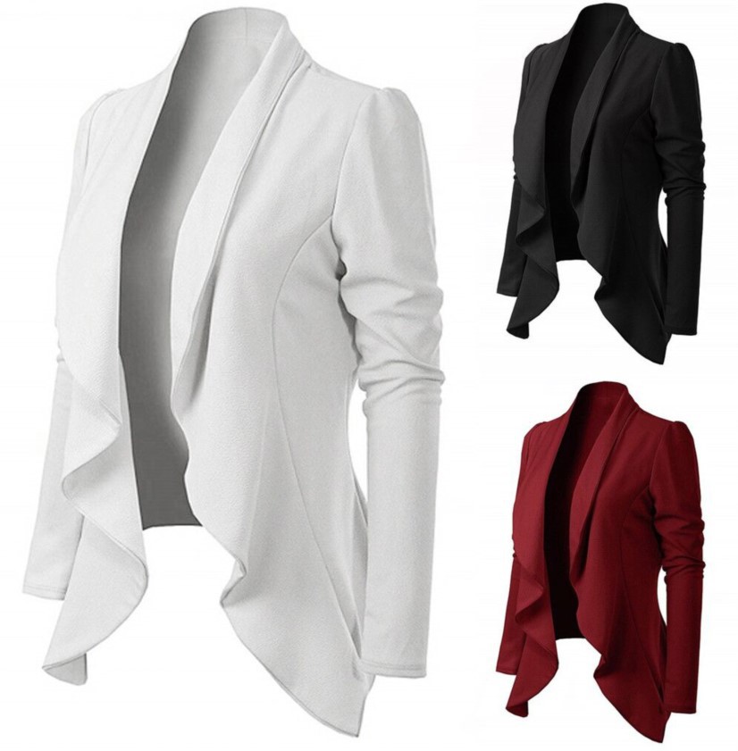 Women's Knitted Long-sleeved Slim Suit Jacket