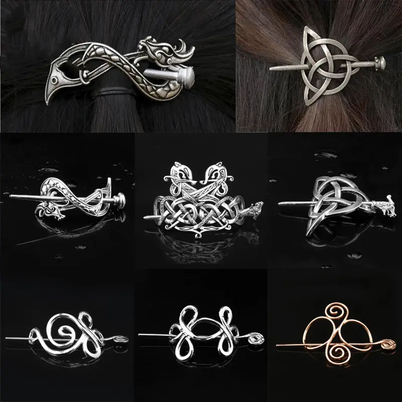 Hairpin Retro Metal Rod Sliding Woman Hair Jewelry Accessories