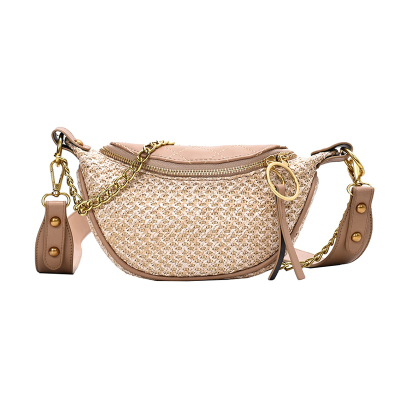 Fashion Woven Messenger Bag Wild Lady Chest Bag