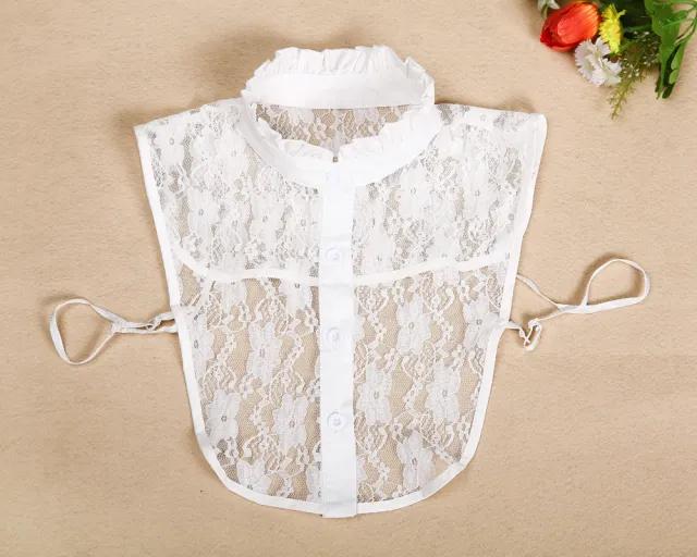 New Ladies Retro Detachable Cotton Lace Fake Collar 5 Style - Shop at LoveMi