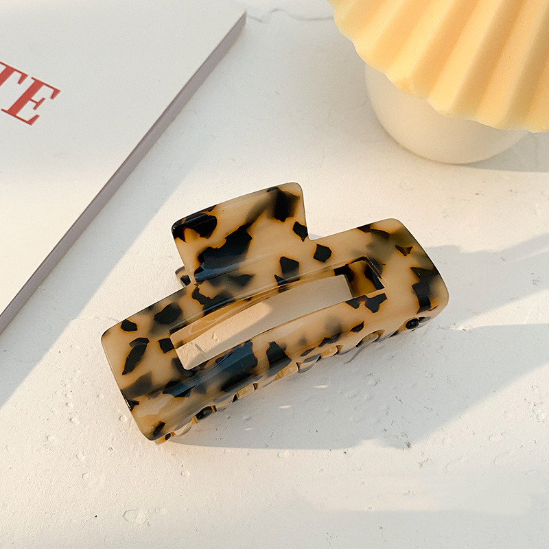 Acetate Hair Clip Women's Hair Clip Large Light Leopard - Shop at LoveMi