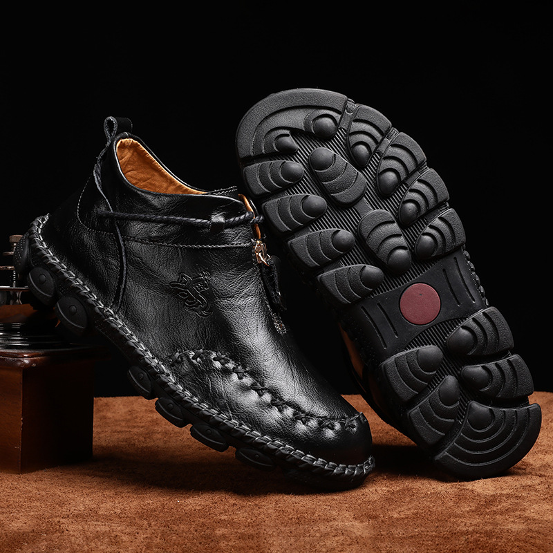 Middle Cut Martin Boots Men's Leather Boots Outdoor Casual Tooling Boots