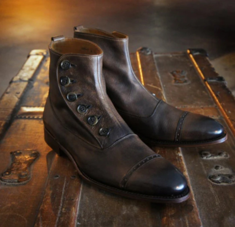 Autumn New Low Heel Men's Business Boots
