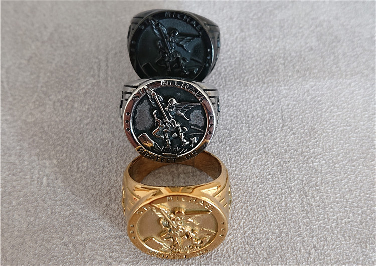 Stainless Steel Jewelry Holy War Angel Men's Titanium Steel Ring
