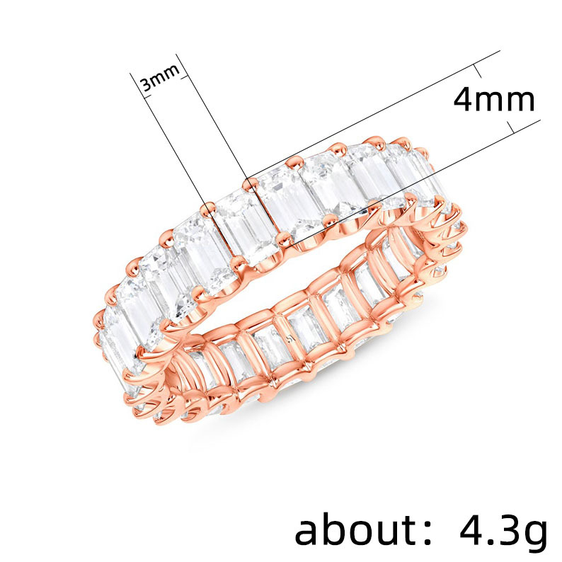 Creative Full Circle Encrusted Zircon Ladies Engagement Ring