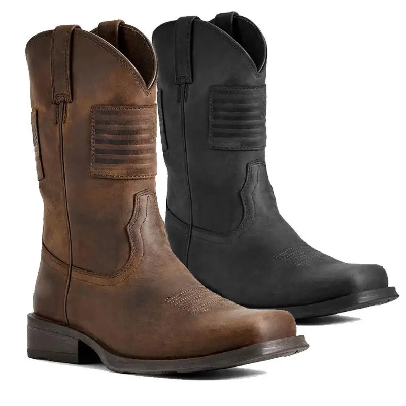 Low Heel 38-48 New Men's Mid-tube Knight Boots