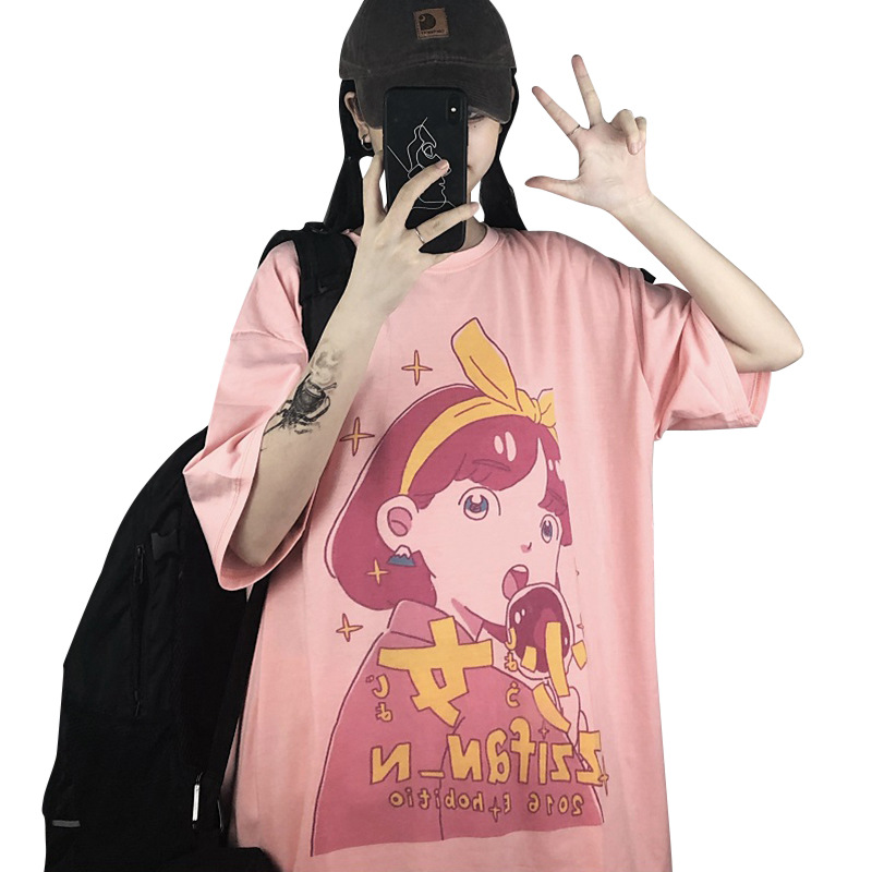 Cool And Loose Harajuku Style Student Top