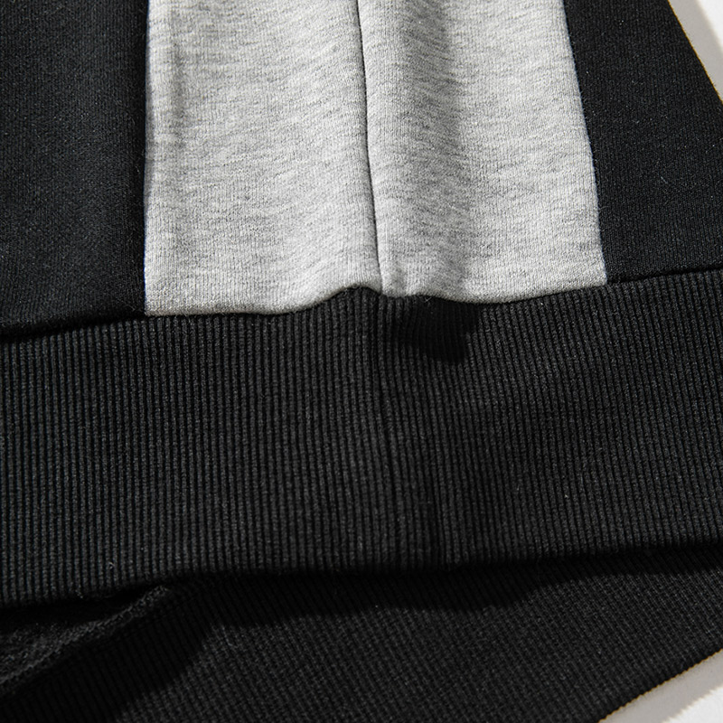 Loose Casual Long-sleeved Round Neck Pullover Stitching Sweater