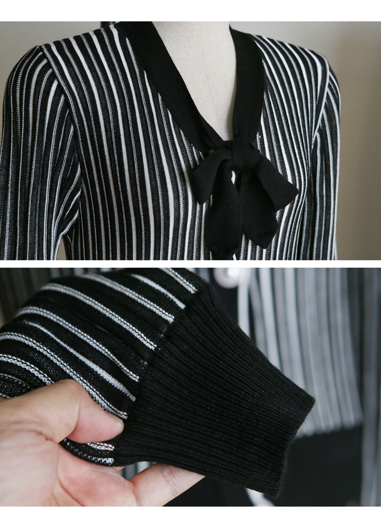 Cardigan Top Knitted Single-breasted Sweater Skirt Suit