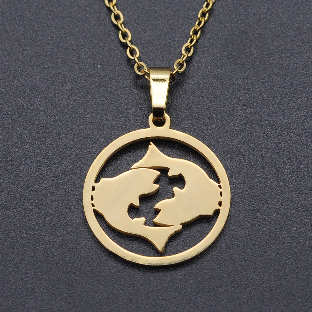 Titanium Steel Constellation Symbol Necklace