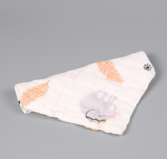 Thin Cotton Gauze Triangle Baby Saliva Towel