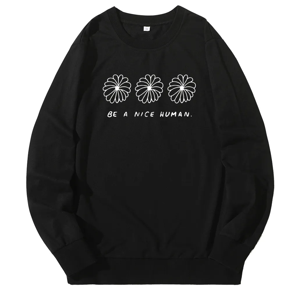 European and American Round Neck Sweater Women - Black