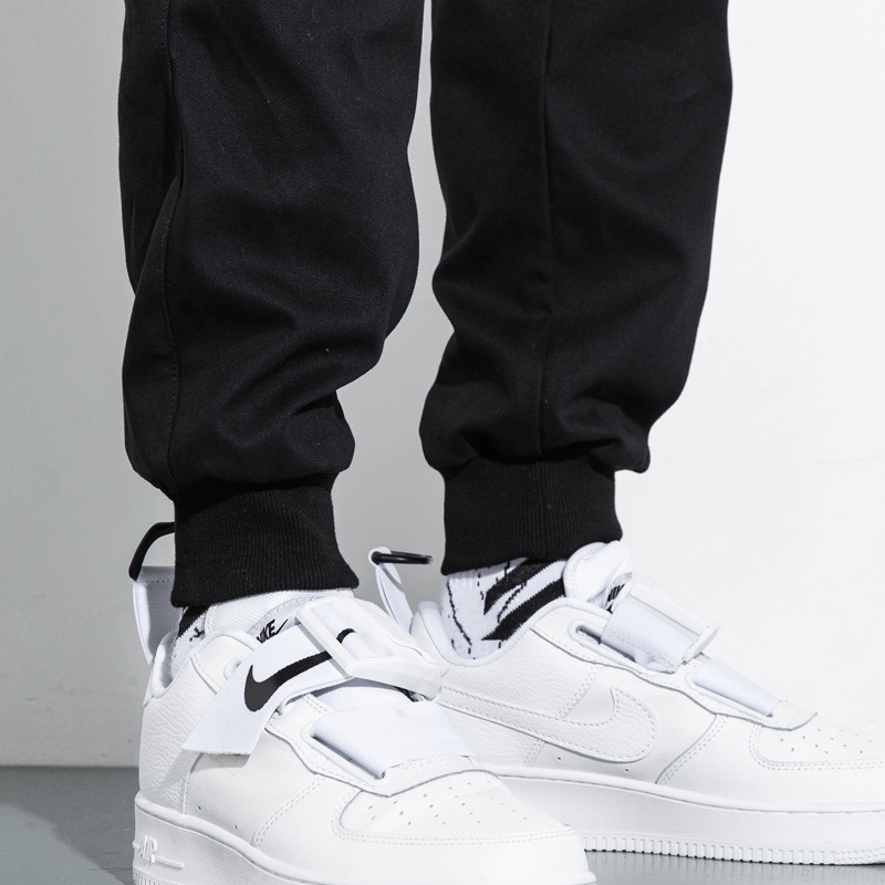 Cropped Pants With Small Feet Men's Loose Cotton Casual Pants