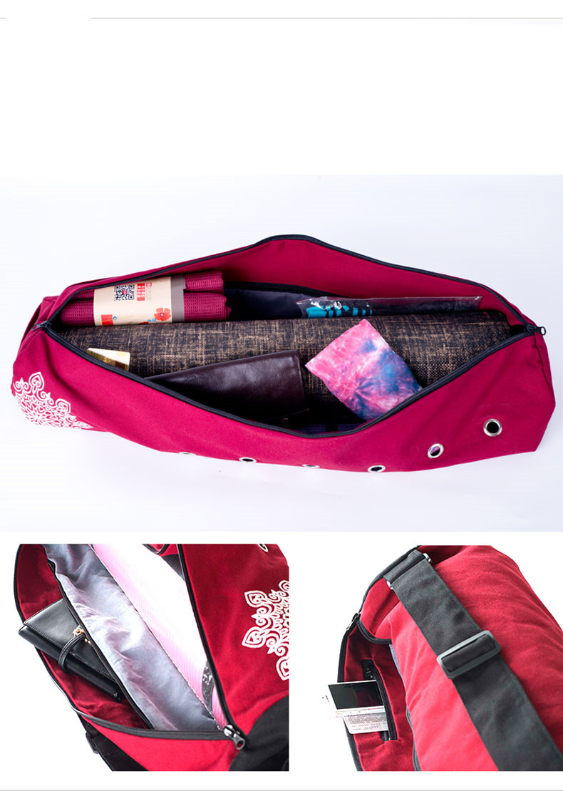 Yoga Mat Backpack Wear-Resistant Canvas Storage Backpack - Image 5