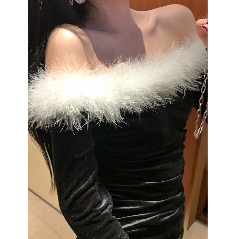 Vintage Velvet Hepburn Little Black Dress