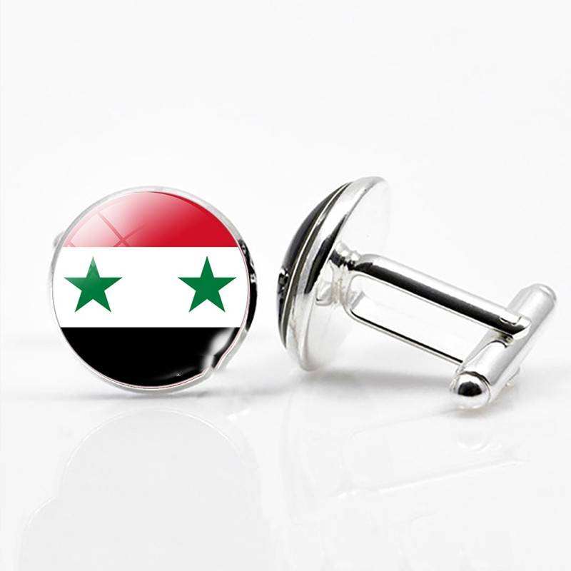National Flags of The World Series Time Gem Cufflinks Jewelry in 9style