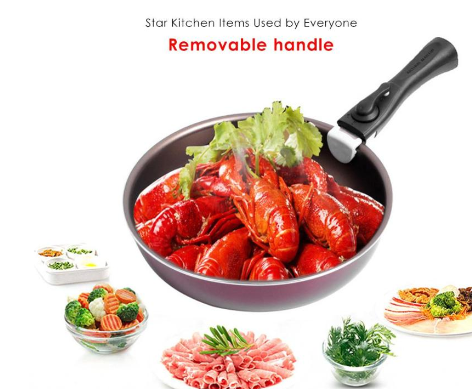 Removable Anti-scalding Detachable Wok Handle