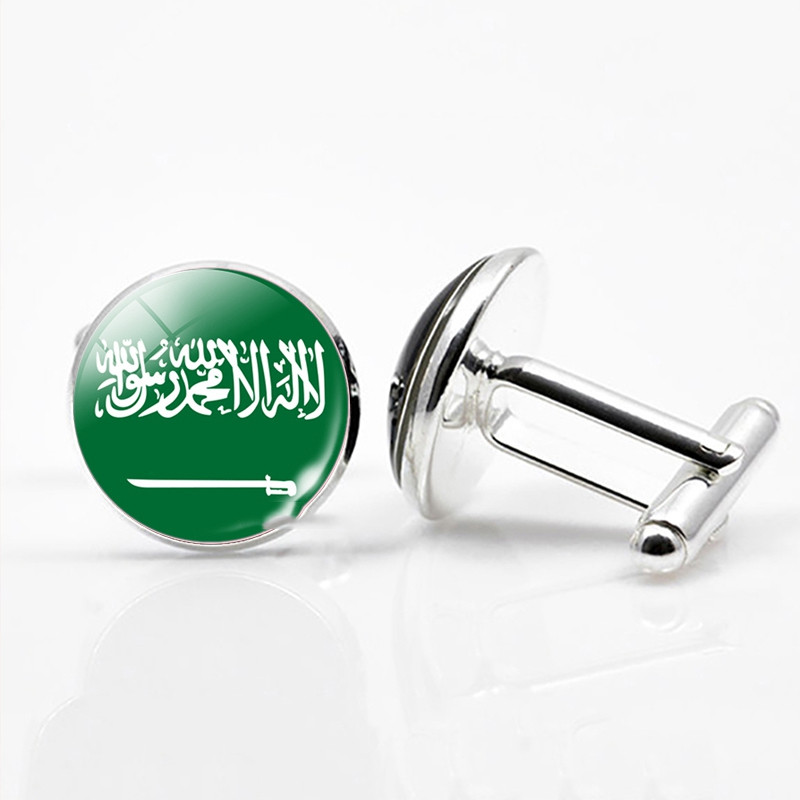 National Flags of The World Series Time Gem Cufflinks Jewelry in 8style