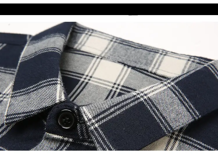 Casual Lapel Plaid Men's Long Sleeve Shirt